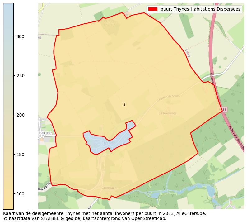 Aantal inwoners op de kaart van de buurt Thynes-Habitations Dispersees: Op deze pagina vind je veel informatie over inwoners (zoals de verdeling naar leeftijdsgroepen, gezinssamenstelling, geslacht, autochtoon of Belgisch met een immigratie achtergrond,...), woningen (aantallen, types, prijs ontwikkeling, gebruik, type eigendom,...) en méér (autobezit, energieverbruik,...)  op basis van open data van STATBEL en diverse andere bronnen!