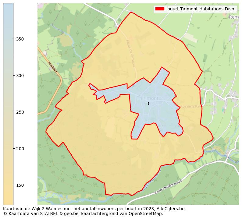 Aantal inwoners op de kaart van de buurt Tirimont-Habitations Disp.: Op deze pagina vind je veel informatie over inwoners (zoals de verdeling naar leeftijdsgroepen, gezinssamenstelling, geslacht, autochtoon of Belgisch met een immigratie achtergrond,...), woningen (aantallen, types, prijs ontwikkeling, gebruik, type eigendom,...) en méér (autobezit, energieverbruik,...)  op basis van open data van STATBEL en diverse andere bronnen!