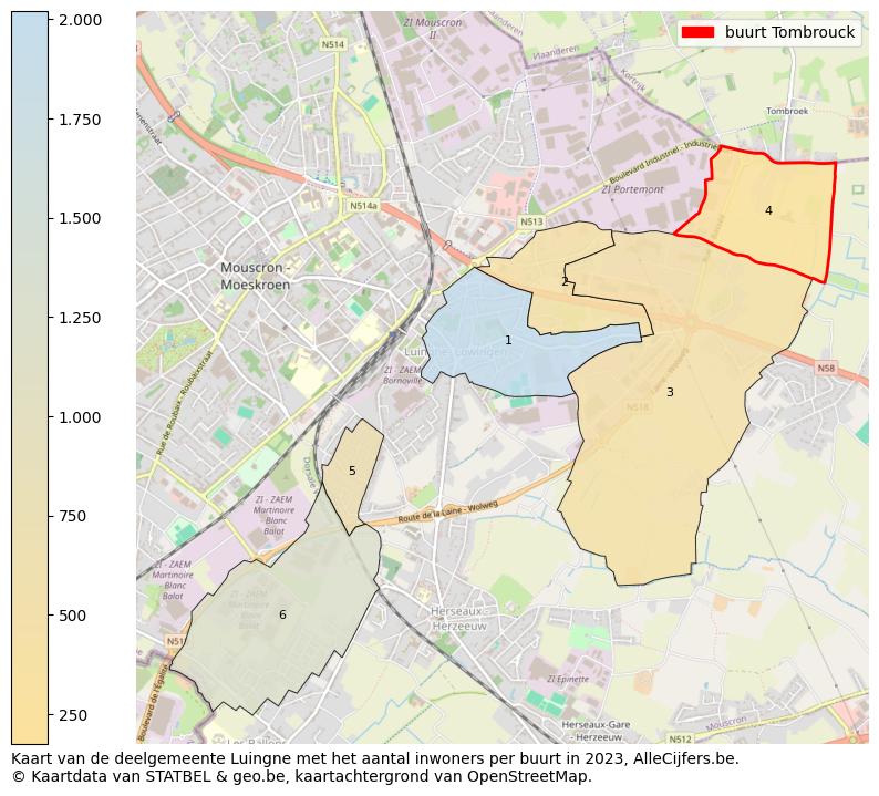 Aantal inwoners op de kaart van de buurt Tombrouck: Op deze pagina vind je veel informatie over inwoners (zoals de verdeling naar leeftijdsgroepen, gezinssamenstelling, geslacht, autochtoon of Belgisch met een immigratie achtergrond,...), woningen (aantallen, types, prijs ontwikkeling, gebruik, type eigendom,...) en méér (autobezit, energieverbruik,...)  op basis van open data van STATBEL en diverse andere bronnen!