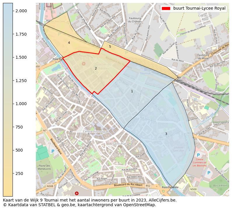 Aantal inwoners op de kaart van de buurt Tournai-Lycee Royal: Op deze pagina vind je veel informatie over inwoners (zoals de verdeling naar leeftijdsgroepen, gezinssamenstelling, geslacht, autochtoon of Belgisch met een immigratie achtergrond,...), woningen (aantallen, types, prijs ontwikkeling, gebruik, type eigendom,...) en méér (autobezit, energieverbruik,...)  op basis van open data van STATBEL en diverse andere bronnen!