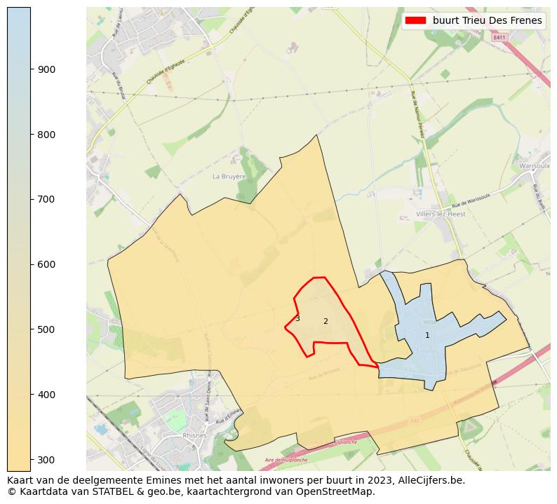 Aantal inwoners op de kaart van de buurt Trieu Des Frenes: Op deze pagina vind je veel informatie over inwoners (zoals de verdeling naar leeftijdsgroepen, gezinssamenstelling, geslacht, autochtoon of Belgisch met een immigratie achtergrond,...), woningen (aantallen, types, prijs ontwikkeling, gebruik, type eigendom,...) en méér (autobezit, energieverbruik,...)  op basis van open data van STATBEL en diverse andere bronnen!