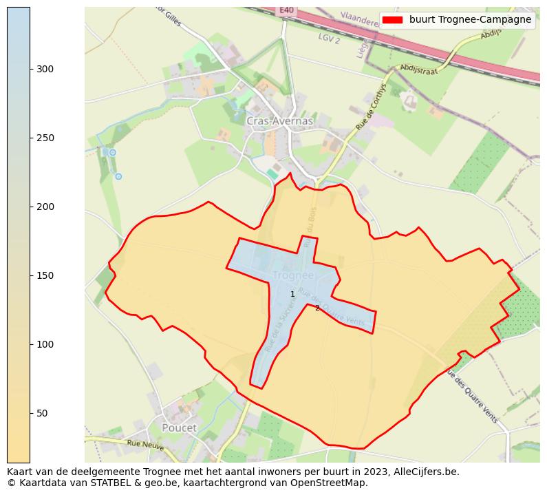 Aantal inwoners op de kaart van de buurt Trognee-Campagne: Op deze pagina vind je veel informatie over inwoners (zoals de verdeling naar leeftijdsgroepen, gezinssamenstelling, geslacht, autochtoon of Belgisch met een immigratie achtergrond,...), woningen (aantallen, types, prijs ontwikkeling, gebruik, type eigendom,...) en méér (autobezit, energieverbruik,...)  op basis van open data van STATBEL en diverse andere bronnen!