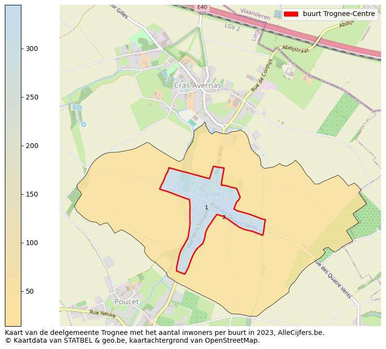 Aantal inwoners op de kaart van de buurt Trognee-Centre: Op deze pagina vind je veel informatie over inwoners (zoals de verdeling naar leeftijdsgroepen, gezinssamenstelling, geslacht, autochtoon of Belgisch met een immigratie achtergrond,...), woningen (aantallen, types, prijs ontwikkeling, gebruik, type eigendom,...) en méér (autobezit, energieverbruik,...)  op basis van open data van STATBEL en diverse andere bronnen!