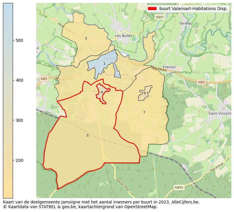 Aantal inwoners op de kaart van de buurt Valansart-Habitations Disp.: Op deze pagina vind je veel informatie over inwoners (zoals de verdeling naar leeftijdsgroepen, gezinssamenstelling, geslacht, autochtoon of Belgisch met een immigratie achtergrond,...), woningen (aantallen, types, prijs ontwikkeling, gebruik, type eigendom,...) en méér (autobezit, energieverbruik,...)  op basis van open data van STATBEL en diverse andere bronnen!