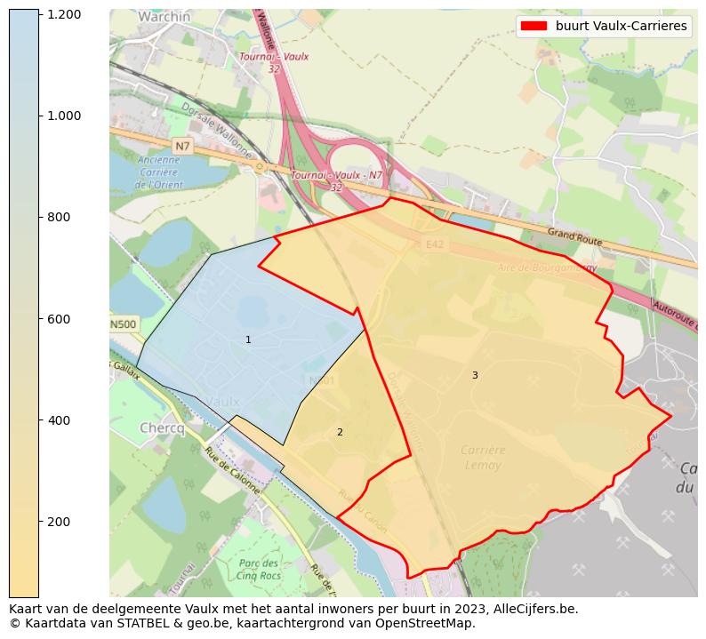 Aantal inwoners op de kaart van de buurt Vaulx-Carrieres: Op deze pagina vind je veel informatie over inwoners (zoals de verdeling naar leeftijdsgroepen, gezinssamenstelling, geslacht, autochtoon of Belgisch met een immigratie achtergrond,...), woningen (aantallen, types, prijs ontwikkeling, gebruik, type eigendom,...) en méér (autobezit, energieverbruik,...)  op basis van open data van STATBEL en diverse andere bronnen!