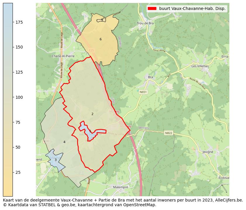 Aantal inwoners op de kaart van de buurt Vaux-Chavanne-Hab. Disp.: Op deze pagina vind je veel informatie over inwoners (zoals de verdeling naar leeftijdsgroepen, gezinssamenstelling, geslacht, autochtoon of Belgisch met een immigratie achtergrond,...), woningen (aantallen, types, prijs ontwikkeling, gebruik, type eigendom,...) en méér (autobezit, energieverbruik,...)  op basis van open data van STATBEL en diverse andere bronnen!