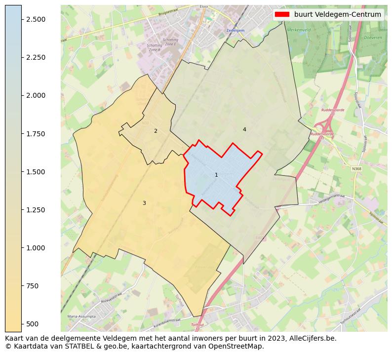 Aantal inwoners op de kaart van de buurt Veldegem-Centrum: Op deze pagina vind je veel informatie over inwoners (zoals de verdeling naar leeftijdsgroepen, gezinssamenstelling, geslacht, autochtoon of Belgisch met een immigratie achtergrond,...), woningen (aantallen, types, prijs ontwikkeling, gebruik, type eigendom,...) en méér (autobezit, energieverbruik,...)  op basis van open data van STATBEL en diverse andere bronnen!