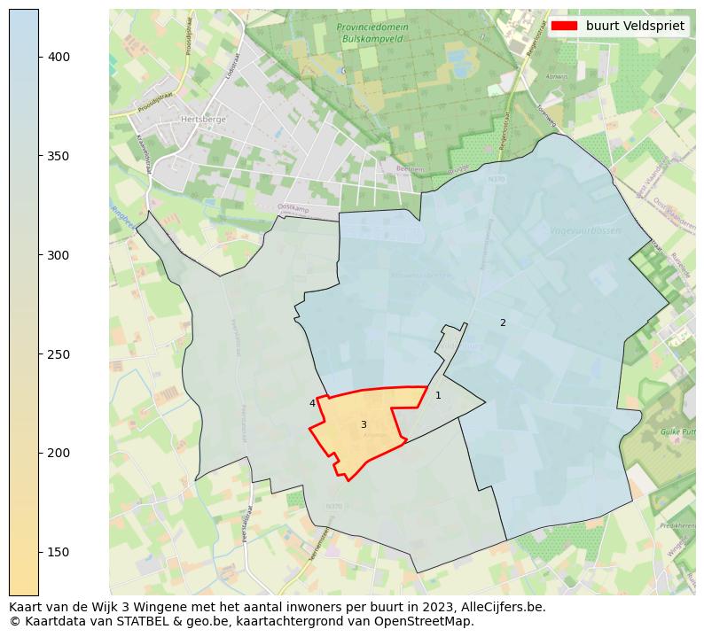 Aantal inwoners op de kaart van de buurt Veldspriet: Op deze pagina vind je veel informatie over inwoners (zoals de verdeling naar leeftijdsgroepen, gezinssamenstelling, geslacht, autochtoon of Belgisch met een immigratie achtergrond,...), woningen (aantallen, types, prijs ontwikkeling, gebruik, type eigendom,...) en méér (autobezit, energieverbruik,...)  op basis van open data van STATBEL en diverse andere bronnen!