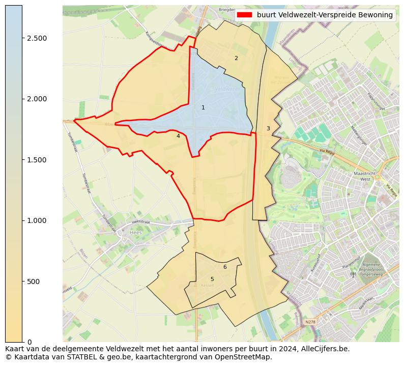 Aantal inwoners op de kaart van de buurt Veldwezelt-Verspreide Bewoning: Op deze pagina vind je veel informatie over inwoners (zoals de verdeling naar leeftijdsgroepen, gezinssamenstelling, geslacht, autochtoon of Belgisch met een immigratie achtergrond,...), woningen (aantallen, types, prijs ontwikkeling, gebruik, type eigendom,...) en méér (autobezit, energieverbruik,...)  op basis van open data van STATBEL en diverse andere bronnen!