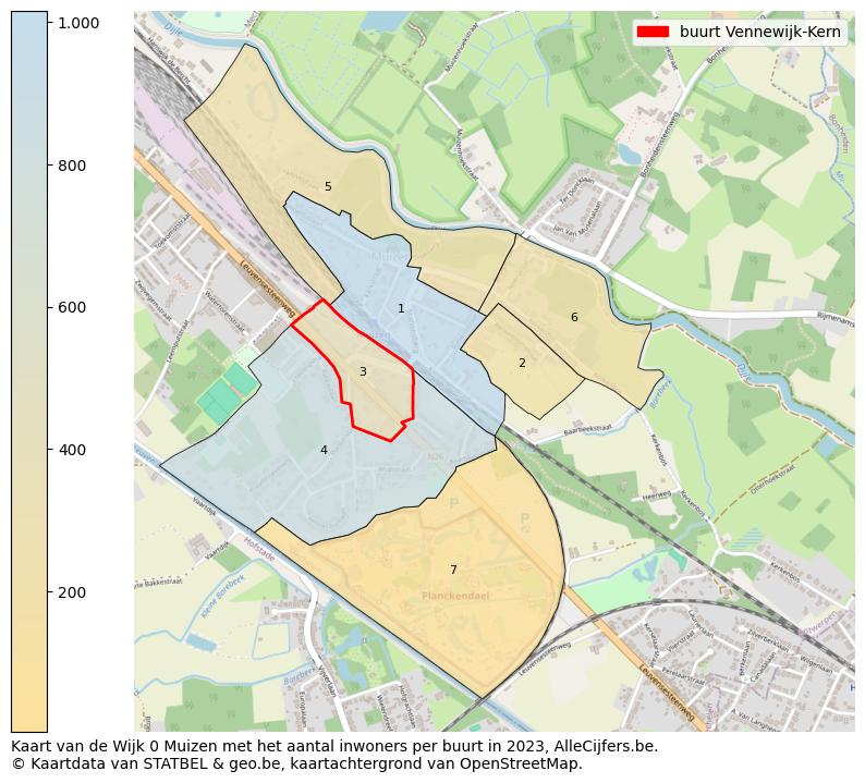 Aantal inwoners op de kaart van de buurt Vennewijk-Kern: Op deze pagina vind je veel informatie over inwoners (zoals de verdeling naar leeftijdsgroepen, gezinssamenstelling, geslacht, autochtoon of Belgisch met een immigratie achtergrond,...), woningen (aantallen, types, prijs ontwikkeling, gebruik, type eigendom,...) en méér (autobezit, energieverbruik,...)  op basis van open data van STATBEL en diverse andere bronnen!