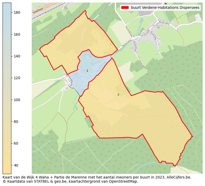 Aantal inwoners op de kaart van de buurt Verdene-Habitations Dispersees: Op deze pagina vind je veel informatie over inwoners (zoals de verdeling naar leeftijdsgroepen, gezinssamenstelling, geslacht, autochtoon of Belgisch met een immigratie achtergrond,...), woningen (aantallen, types, prijs ontwikkeling, gebruik, type eigendom,...) en méér (autobezit, energieverbruik,...)  op basis van open data van STATBEL en diverse andere bronnen!