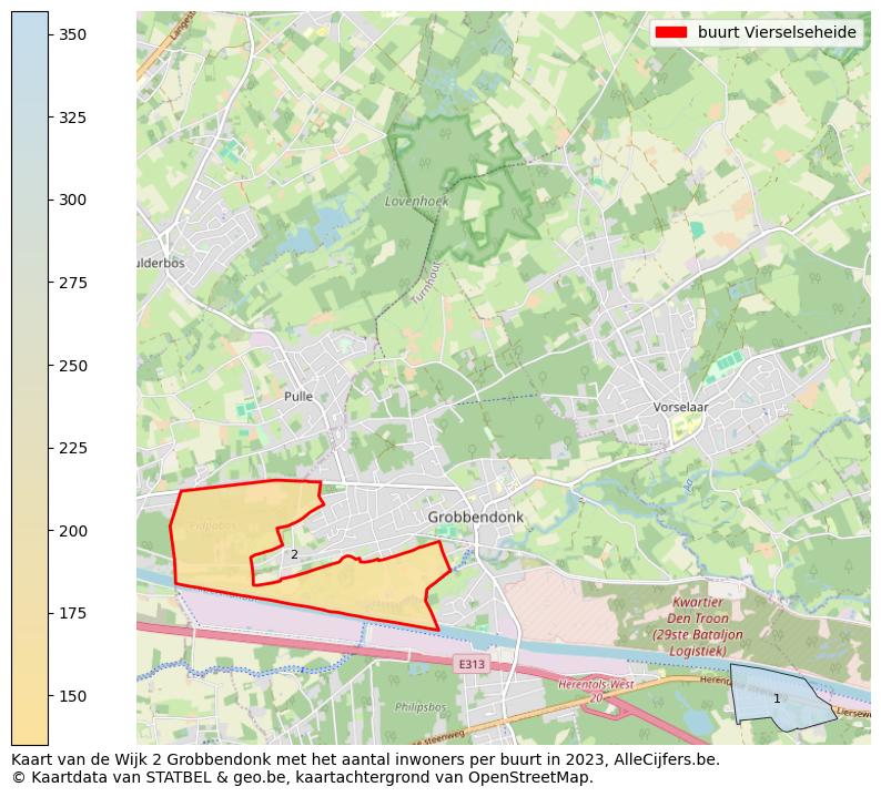 Aantal inwoners op de kaart van de buurt Vierselseheide: Op deze pagina vind je veel informatie over inwoners (zoals de verdeling naar leeftijdsgroepen, gezinssamenstelling, geslacht, autochtoon of Belgisch met een immigratie achtergrond,...), woningen (aantallen, types, prijs ontwikkeling, gebruik, type eigendom,...) en méér (autobezit, energieverbruik,...)  op basis van open data van STATBEL en diverse andere bronnen!