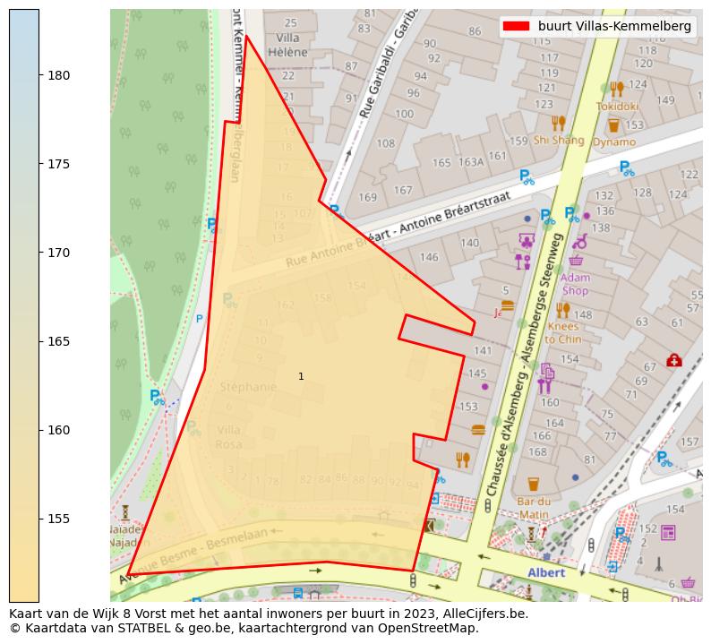 Aantal inwoners op de kaart van de buurt Villas-Kemmelberg: Op deze pagina vind je veel informatie over inwoners (zoals de verdeling naar leeftijdsgroepen, gezinssamenstelling, geslacht, autochtoon of Belgisch met een immigratie achtergrond,...), woningen (aantallen, types, prijs ontwikkeling, gebruik, type eigendom,...) en méér (autobezit, energieverbruik,...)  op basis van open data van STATBEL en diverse andere bronnen!