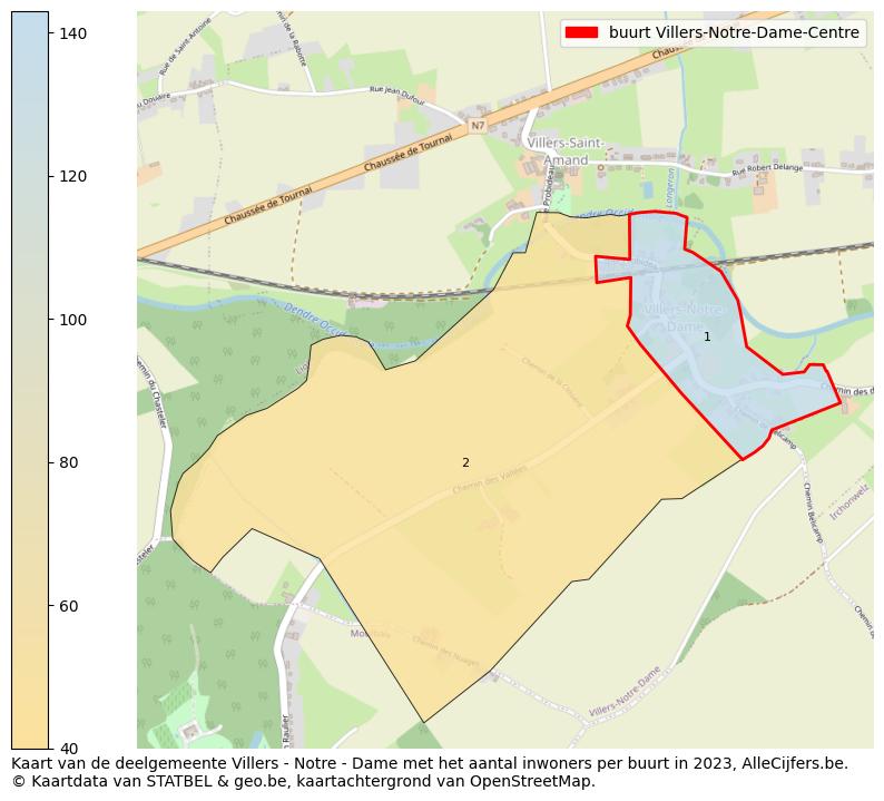 Aantal inwoners op de kaart van de buurt Villers-Notre-Dame-Centre: Op deze pagina vind je veel informatie over inwoners (zoals de verdeling naar leeftijdsgroepen, gezinssamenstelling, geslacht, autochtoon of Belgisch met een immigratie achtergrond,...), woningen (aantallen, types, prijs ontwikkeling, gebruik, type eigendom,...) en méér (autobezit, energieverbruik,...)  op basis van open data van STATBEL en diverse andere bronnen!