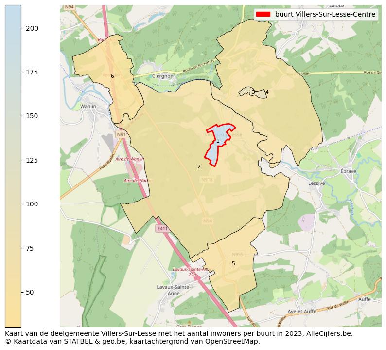 Aantal inwoners op de kaart van de buurt Villers-Sur-Lesse-Centre: Op deze pagina vind je veel informatie over inwoners (zoals de verdeling naar leeftijdsgroepen, gezinssamenstelling, geslacht, autochtoon of Belgisch met een immigratie achtergrond,...), woningen (aantallen, types, prijs ontwikkeling, gebruik, type eigendom,...) en méér (autobezit, energieverbruik,...)  op basis van open data van STATBEL en diverse andere bronnen!