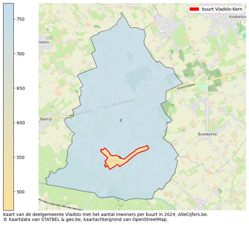 Aantal inwoners op de kaart van de buurt Vladslo-Kern: Op deze pagina vind je veel informatie over inwoners (zoals de verdeling naar leeftijdsgroepen, gezinssamenstelling, geslacht, autochtoon of Belgisch met een immigratie achtergrond,...), woningen (aantallen, types, prijs ontwikkeling, gebruik, type eigendom,...) en méér (autobezit, energieverbruik,...)  op basis van open data van STATBEL en diverse andere bronnen!