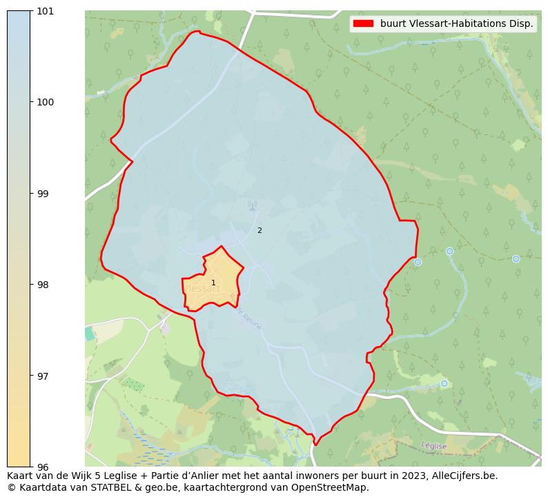 Aantal inwoners op de kaart van de buurt Vlessart-Habitations Disp.: Op deze pagina vind je veel informatie over inwoners (zoals de verdeling naar leeftijdsgroepen, gezinssamenstelling, geslacht, autochtoon of Belgisch met een immigratie achtergrond,...), woningen (aantallen, types, prijs ontwikkeling, gebruik, type eigendom,...) en méér (autobezit, energieverbruik,...)  op basis van open data van STATBEL en diverse andere bronnen!