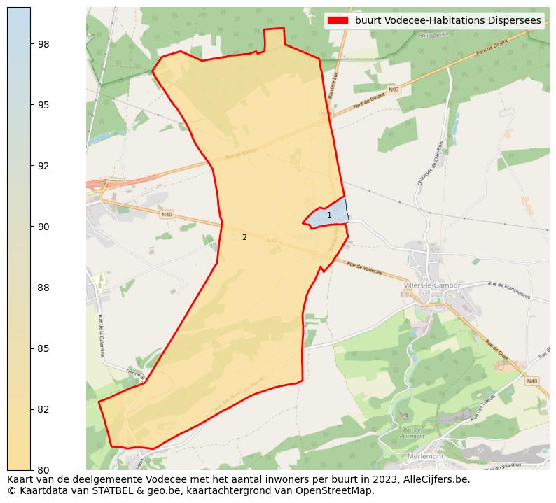 Aantal inwoners op de kaart van de buurt Vodecee-Habitations Dispersees: Op deze pagina vind je veel informatie over inwoners (zoals de verdeling naar leeftijdsgroepen, gezinssamenstelling, geslacht, autochtoon of Belgisch met een immigratie achtergrond,...), woningen (aantallen, types, prijs ontwikkeling, gebruik, type eigendom,...) en méér (autobezit, energieverbruik,...)  op basis van open data van STATBEL en diverse andere bronnen!