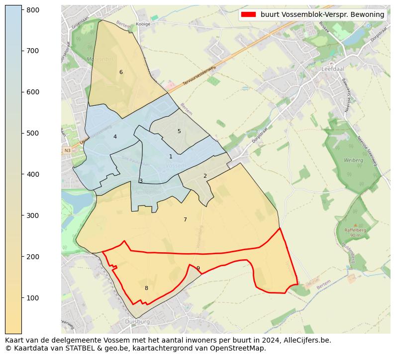 Aantal inwoners op de kaart van de buurt Vossemblok-Verspr. Bewoning: Op deze pagina vind je veel informatie over inwoners (zoals de verdeling naar leeftijdsgroepen, gezinssamenstelling, geslacht, autochtoon of Belgisch met een immigratie achtergrond,...), woningen (aantallen, types, prijs ontwikkeling, gebruik, type eigendom,...) en méér (autobezit, energieverbruik,...)  op basis van open data van STATBEL en diverse andere bronnen!