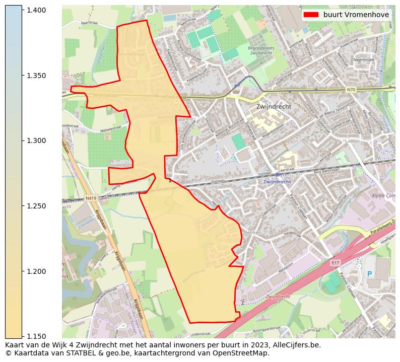 Aantal inwoners op de kaart van de buurt Vromenhove: Op deze pagina vind je veel informatie over inwoners (zoals de verdeling naar leeftijdsgroepen, gezinssamenstelling, geslacht, autochtoon of Belgisch met een immigratie achtergrond,...), woningen (aantallen, types, prijs ontwikkeling, gebruik, type eigendom,...) en méér (autobezit, energieverbruik,...)  op basis van open data van STATBEL en diverse andere bronnen!