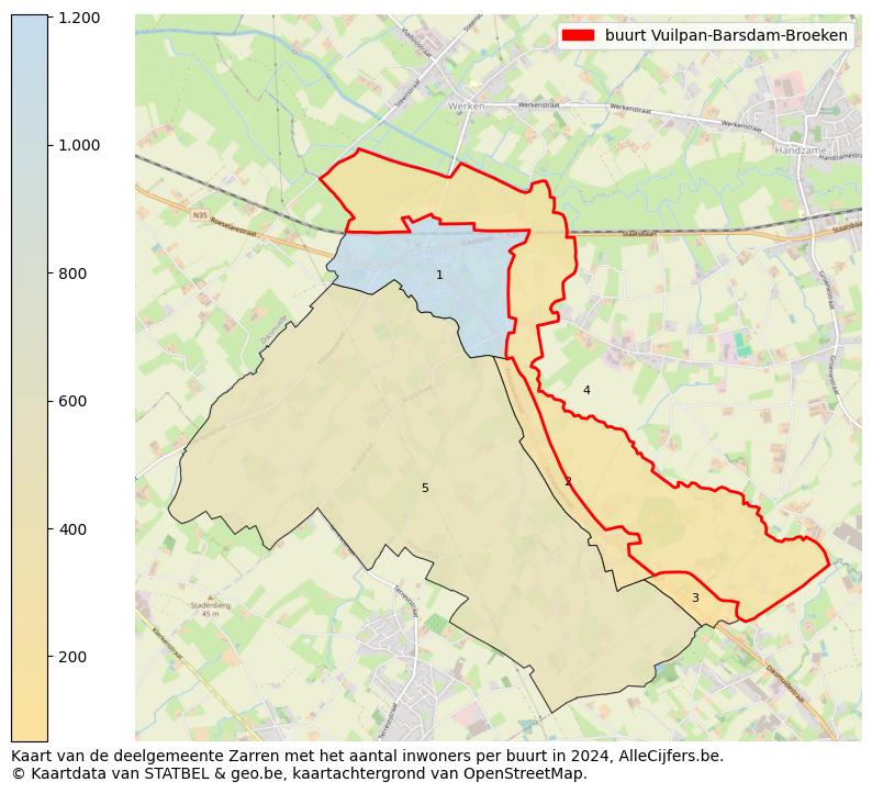 Aantal inwoners op de kaart van de buurt Vuilpan-Barsdam-Broeken: Op deze pagina vind je veel informatie over inwoners (zoals de verdeling naar leeftijdsgroepen, gezinssamenstelling, geslacht, autochtoon of Belgisch met een immigratie achtergrond,...), woningen (aantallen, types, prijs ontwikkeling, gebruik, type eigendom,...) en méér (autobezit, energieverbruik,...)  op basis van open data van STATBEL en diverse andere bronnen!