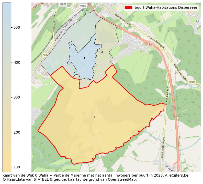 Aantal inwoners op de kaart van de buurt Waha-Habitations Dispersees: Op deze pagina vind je veel informatie over inwoners (zoals de verdeling naar leeftijdsgroepen, gezinssamenstelling, geslacht, autochtoon of Belgisch met een immigratie achtergrond,...), woningen (aantallen, types, prijs ontwikkeling, gebruik, type eigendom,...) en méér (autobezit, energieverbruik,...)  op basis van open data van STATBEL en diverse andere bronnen!