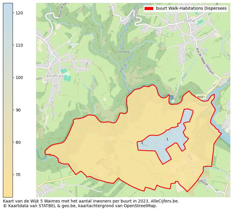 Aantal inwoners op de kaart van de buurt Walk-Habitations Dispersees: Op deze pagina vind je veel informatie over inwoners (zoals de verdeling naar leeftijdsgroepen, gezinssamenstelling, geslacht, autochtoon of Belgisch met een immigratie achtergrond,...), woningen (aantallen, types, prijs ontwikkeling, gebruik, type eigendom,...) en méér (autobezit, energieverbruik,...)  op basis van open data van STATBEL en diverse andere bronnen!