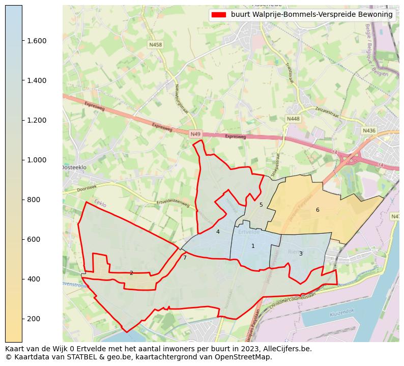 Aantal inwoners op de kaart van de buurt Walprije-Bommels-Verspreide Bewoning: Op deze pagina vind je veel informatie over inwoners (zoals de verdeling naar leeftijdsgroepen, gezinssamenstelling, geslacht, autochtoon of Belgisch met een immigratie achtergrond,...), woningen (aantallen, types, prijs ontwikkeling, gebruik, type eigendom,...) en méér (autobezit, energieverbruik,...)  op basis van open data van STATBEL en diverse andere bronnen!