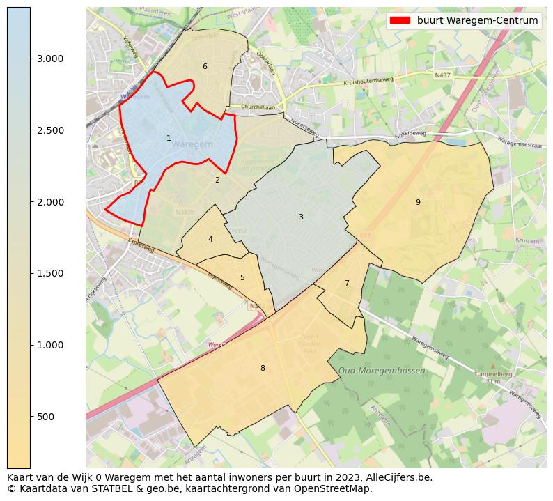 Aantal inwoners op de kaart van de buurt Waregem-Centrum: Op deze pagina vind je veel informatie over inwoners (zoals de verdeling naar leeftijdsgroepen, gezinssamenstelling, geslacht, autochtoon of Belgisch met een immigratie achtergrond,...), woningen (aantallen, types, prijs ontwikkeling, gebruik, type eigendom,...) en méér (autobezit, energieverbruik,...)  op basis van open data van STATBEL en diverse andere bronnen!