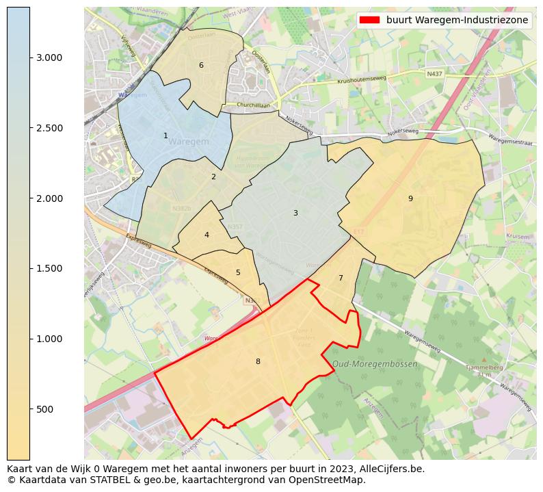 Aantal inwoners op de kaart van de buurt Waregem-Industriezone: Op deze pagina vind je veel informatie over inwoners (zoals de verdeling naar leeftijdsgroepen, gezinssamenstelling, geslacht, autochtoon of Belgisch met een immigratie achtergrond,...), woningen (aantallen, types, prijs ontwikkeling, gebruik, type eigendom,...) en méér (autobezit, energieverbruik,...)  op basis van open data van STATBEL en diverse andere bronnen!