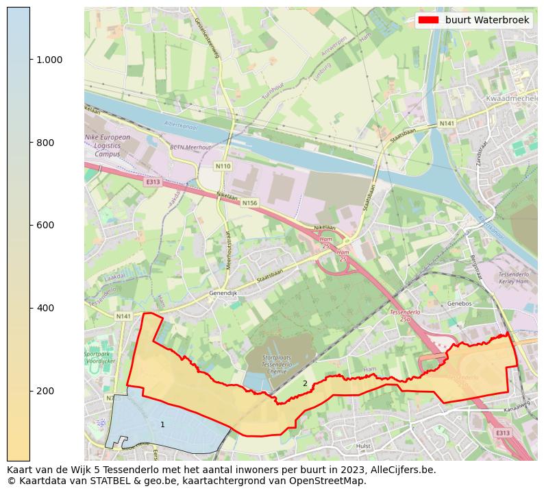 Aantal inwoners op de kaart van de buurt Waterbroek: Op deze pagina vind je veel informatie over inwoners (zoals de verdeling naar leeftijdsgroepen, gezinssamenstelling, geslacht, autochtoon of Belgisch met een immigratie achtergrond,...), woningen (aantallen, types, prijs ontwikkeling, gebruik, type eigendom,...) en méér (autobezit, energieverbruik,...)  op basis van open data van STATBEL en diverse andere bronnen!