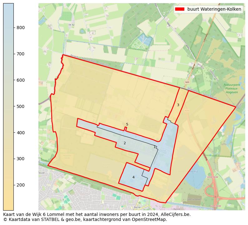 Aantal inwoners op de kaart van de buurt Wateringen-Kolken: Op deze pagina vind je veel informatie over inwoners (zoals de verdeling naar leeftijdsgroepen, gezinssamenstelling, geslacht, autochtoon of Belgisch met een immigratie achtergrond,...), woningen (aantallen, types, prijs ontwikkeling, gebruik, type eigendom,...) en méér (autobezit, energieverbruik,...)  op basis van open data van STATBEL en diverse andere bronnen!