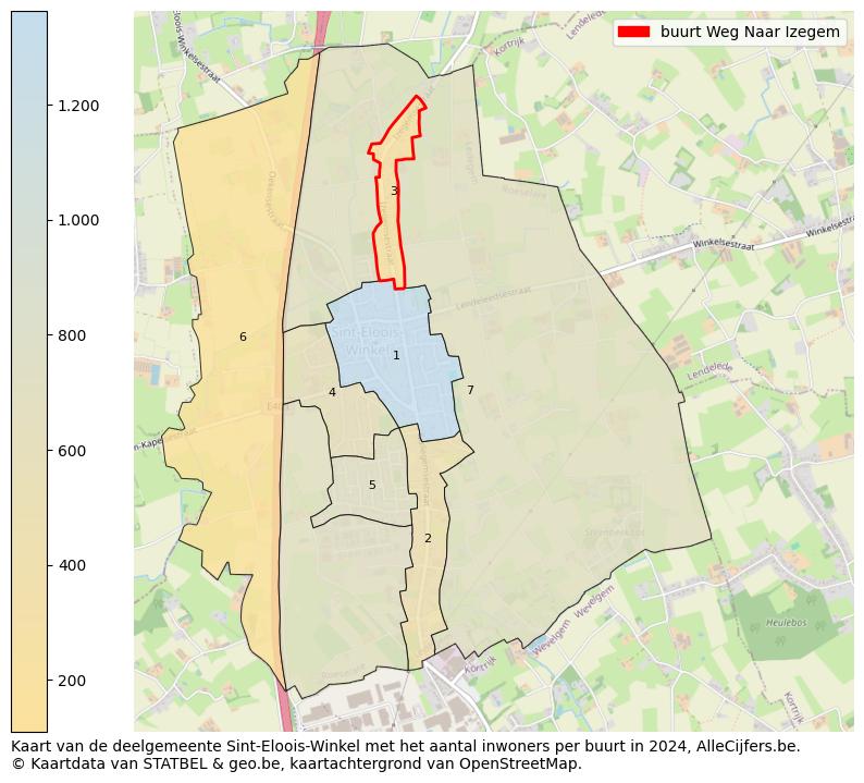 Aantal inwoners op de kaart van de buurt Weg Naar Izegem: Op deze pagina vind je veel informatie over inwoners (zoals de verdeling naar leeftijdsgroepen, gezinssamenstelling, geslacht, autochtoon of Belgisch met een immigratie achtergrond,...), woningen (aantallen, types, prijs ontwikkeling, gebruik, type eigendom,...) en méér (autobezit, energieverbruik,...)  op basis van open data van STATBEL en diverse andere bronnen!