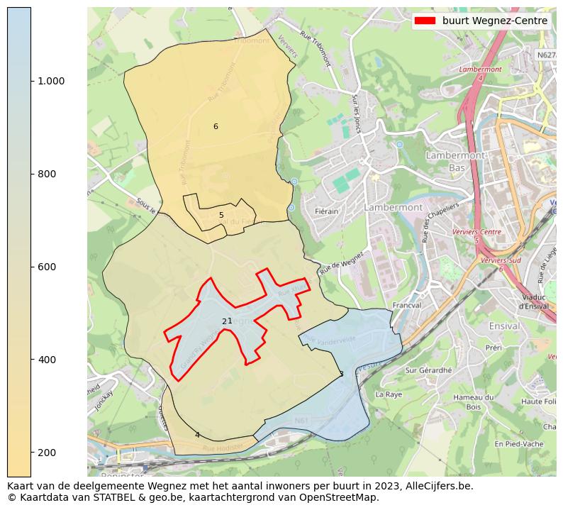 Aantal inwoners op de kaart van de buurt Wegnez-Centre: Op deze pagina vind je veel informatie over inwoners (zoals de verdeling naar leeftijdsgroepen, gezinssamenstelling, geslacht, autochtoon of Belgisch met een immigratie achtergrond,...), woningen (aantallen, types, prijs ontwikkeling, gebruik, type eigendom,...) en méér (autobezit, energieverbruik,...)  op basis van open data van STATBEL en diverse andere bronnen!