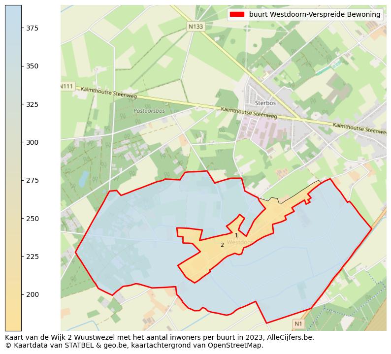 Aantal inwoners op de kaart van de buurt Westdoorn-Verspreide Bewoning: Op deze pagina vind je veel informatie over inwoners (zoals de verdeling naar leeftijdsgroepen, gezinssamenstelling, geslacht, autochtoon of Belgisch met een immigratie achtergrond,...), woningen (aantallen, types, prijs ontwikkeling, gebruik, type eigendom,...) en méér (autobezit, energieverbruik,...)  op basis van open data van STATBEL en diverse andere bronnen!