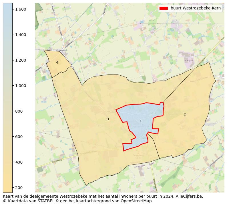 Aantal inwoners op de kaart van de buurt Westrozebeke-Kern: Op deze pagina vind je veel informatie over inwoners (zoals de verdeling naar leeftijdsgroepen, gezinssamenstelling, geslacht, autochtoon of Belgisch met een immigratie achtergrond,...), woningen (aantallen, types, prijs ontwikkeling, gebruik, type eigendom,...) en méér (autobezit, energieverbruik,...)  op basis van open data van STATBEL en diverse andere bronnen!