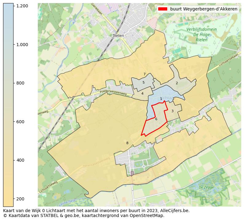 Aantal inwoners op de kaart van de buurt Weygerbergen-d’Akkeren: Op deze pagina vind je veel informatie over inwoners (zoals de verdeling naar leeftijdsgroepen, gezinssamenstelling, geslacht, autochtoon of Belgisch met een immigratie achtergrond,...), woningen (aantallen, types, prijs ontwikkeling, gebruik, type eigendom,...) en méér (autobezit, energieverbruik,...)  op basis van open data van STATBEL en diverse andere bronnen!