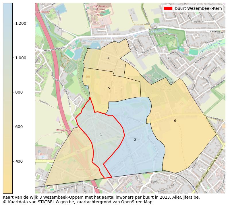 Aantal inwoners op de kaart van de buurt Wezembeek-Kern: Op deze pagina vind je veel informatie over inwoners (zoals de verdeling naar leeftijdsgroepen, gezinssamenstelling, geslacht, autochtoon of Belgisch met een immigratie achtergrond,...), woningen (aantallen, types, prijs ontwikkeling, gebruik, type eigendom,...) en méér (autobezit, energieverbruik,...)  op basis van open data van STATBEL en diverse andere bronnen!