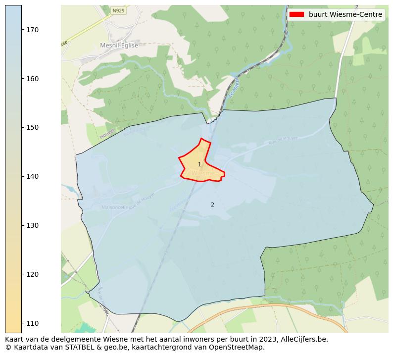 Aantal inwoners op de kaart van de buurt Wiesme-Centre: Op deze pagina vind je veel informatie over inwoners (zoals de verdeling naar leeftijdsgroepen, gezinssamenstelling, geslacht, autochtoon of Belgisch met een immigratie achtergrond,...), woningen (aantallen, types, prijs ontwikkeling, gebruik, type eigendom,...) en méér (autobezit, energieverbruik,...)  op basis van open data van STATBEL en diverse andere bronnen!