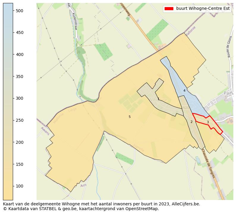 Aantal inwoners op de kaart van de buurt Wihogne-Centre Est: Op deze pagina vind je veel informatie over inwoners (zoals de verdeling naar leeftijdsgroepen, gezinssamenstelling, geslacht, autochtoon of Belgisch met een immigratie achtergrond,...), woningen (aantallen, types, prijs ontwikkeling, gebruik, type eigendom,...) en méér (autobezit, energieverbruik,...)  op basis van open data van STATBEL en diverse andere bronnen!