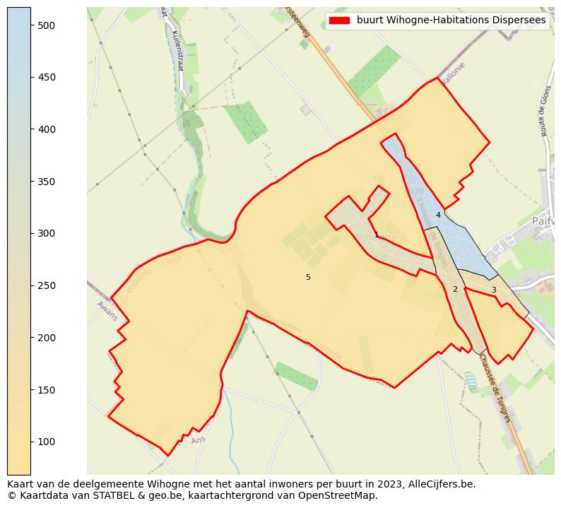 Aantal inwoners op de kaart van de buurt Wihogne-Habitations Dispersees: Op deze pagina vind je veel informatie over inwoners (zoals de verdeling naar leeftijdsgroepen, gezinssamenstelling, geslacht, autochtoon of Belgisch met een immigratie achtergrond,...), woningen (aantallen, types, prijs ontwikkeling, gebruik, type eigendom,...) en méér (autobezit, energieverbruik,...)  op basis van open data van STATBEL en diverse andere bronnen!