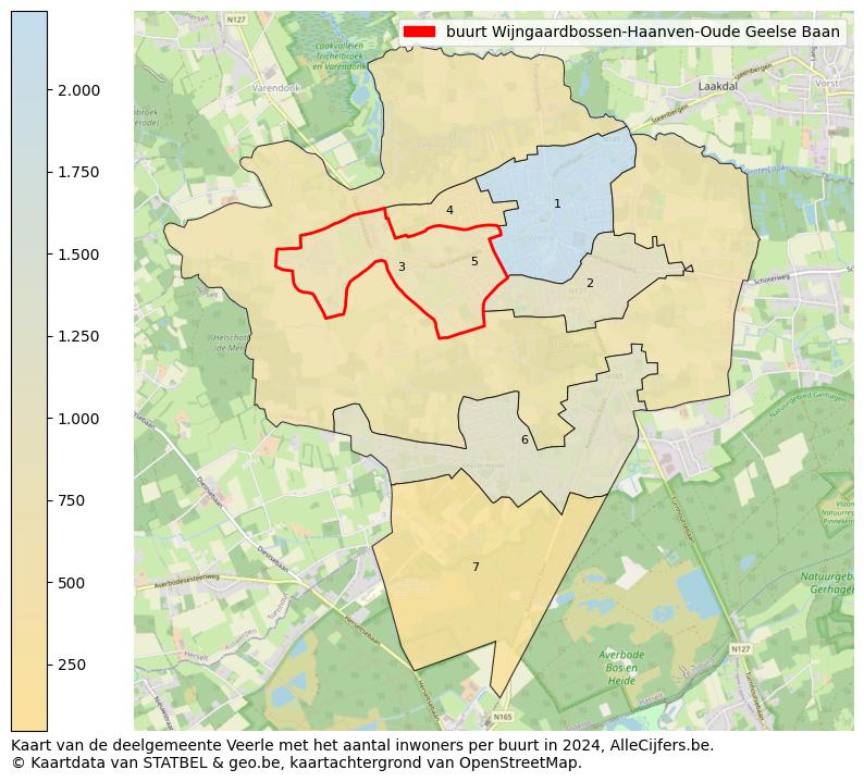 Aantal inwoners op de kaart van de buurt Wijngaardbossen-Haanven-Oude Geelse Baan: Op deze pagina vind je veel informatie over inwoners (zoals de verdeling naar leeftijdsgroepen, gezinssamenstelling, geslacht, autochtoon of Belgisch met een immigratie achtergrond,...), woningen (aantallen, types, prijs ontwikkeling, gebruik, type eigendom,...) en méér (autobezit, energieverbruik,...)  op basis van open data van STATBEL en diverse andere bronnen!