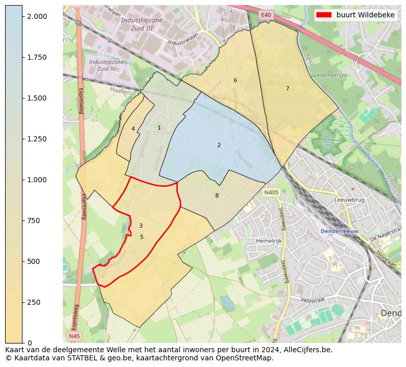 Aantal inwoners op de kaart van de buurt Wildebeke: Op deze pagina vind je veel informatie over inwoners (zoals de verdeling naar leeftijdsgroepen, gezinssamenstelling, geslacht, autochtoon of Belgisch met een immigratie achtergrond,...), woningen (aantallen, types, prijs ontwikkeling, gebruik, type eigendom,...) en méér (autobezit, energieverbruik,...)  op basis van open data van STATBEL en diverse andere bronnen!