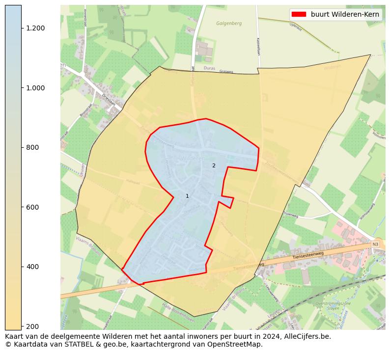 Aantal inwoners op de kaart van de buurt Wilderen-Kern: Op deze pagina vind je veel informatie over inwoners (zoals de verdeling naar leeftijdsgroepen, gezinssamenstelling, geslacht, autochtoon of Belgisch met een immigratie achtergrond,...), woningen (aantallen, types, prijs ontwikkeling, gebruik, type eigendom,...) en méér (autobezit, energieverbruik,...)  op basis van open data van STATBEL en diverse andere bronnen!