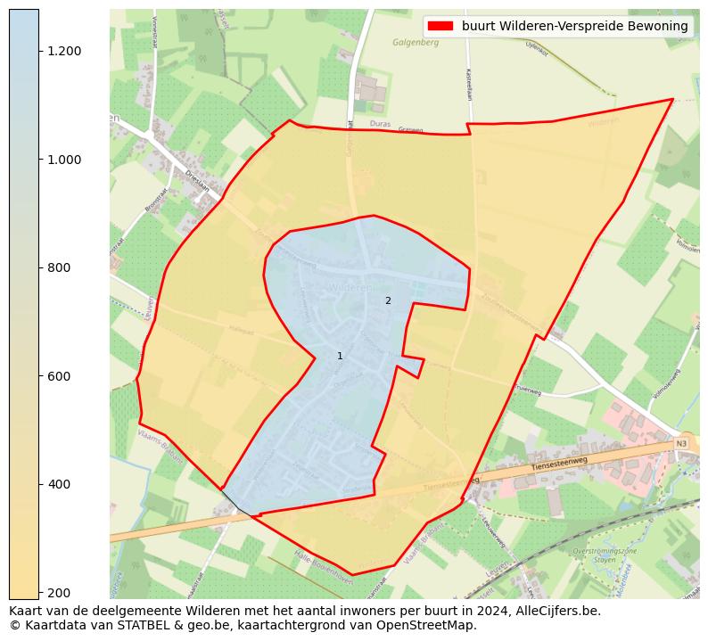 Aantal inwoners op de kaart van de buurt Wilderen-Verspreide Bewoning: Op deze pagina vind je veel informatie over inwoners (zoals de verdeling naar leeftijdsgroepen, gezinssamenstelling, geslacht, autochtoon of Belgisch met een immigratie achtergrond,...), woningen (aantallen, types, prijs ontwikkeling, gebruik, type eigendom,...) en méér (autobezit, energieverbruik,...)  op basis van open data van STATBEL en diverse andere bronnen!