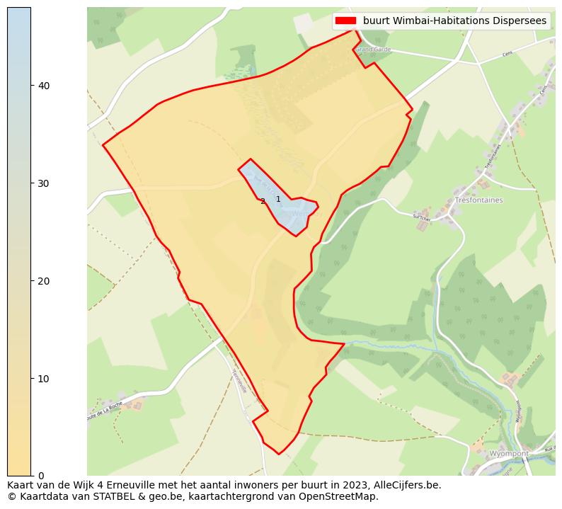 Aantal inwoners op de kaart van de buurt Wimbai-Habitations Dispersees: Op deze pagina vind je veel informatie over inwoners (zoals de verdeling naar leeftijdsgroepen, gezinssamenstelling, geslacht, autochtoon of Belgisch met een immigratie achtergrond,...), woningen (aantallen, types, prijs ontwikkeling, gebruik, type eigendom,...) en méér (autobezit, energieverbruik,...)  op basis van open data van STATBEL en diverse andere bronnen!