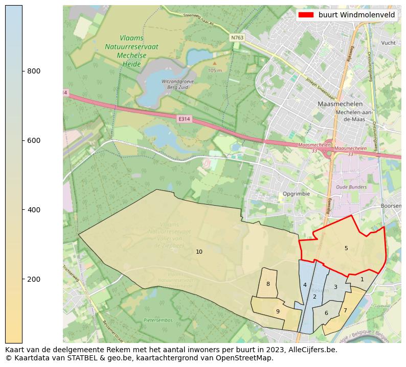 Aantal inwoners op de kaart van de buurt Windmolenveld: Op deze pagina vind je veel informatie over inwoners (zoals de verdeling naar leeftijdsgroepen, gezinssamenstelling, geslacht, autochtoon of Belgisch met een immigratie achtergrond,...), woningen (aantallen, types, prijs ontwikkeling, gebruik, type eigendom,...) en méér (autobezit, energieverbruik,...)  op basis van open data van STATBEL en diverse andere bronnen!