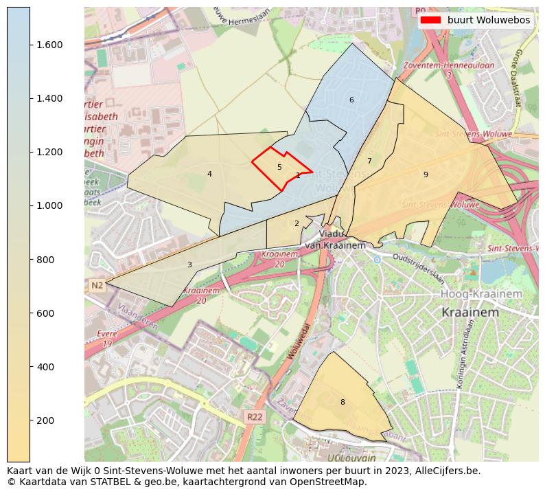 Aantal inwoners op de kaart van de buurt Woluwebos: Op deze pagina vind je veel informatie over inwoners (zoals de verdeling naar leeftijdsgroepen, gezinssamenstelling, geslacht, autochtoon of Belgisch met een immigratie achtergrond,...), woningen (aantallen, types, prijs ontwikkeling, gebruik, type eigendom,...) en méér (autobezit, energieverbruik,...)  op basis van open data van STATBEL en diverse andere bronnen!