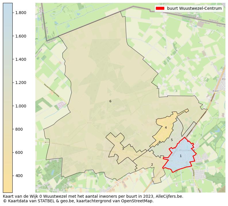 Aantal inwoners op de kaart van de buurt Wuustwezel-Centrum: Op deze pagina vind je veel informatie over inwoners (zoals de verdeling naar leeftijdsgroepen, gezinssamenstelling, geslacht, autochtoon of Belgisch met een immigratie achtergrond,...), woningen (aantallen, types, prijs ontwikkeling, gebruik, type eigendom,...) en méér (autobezit, energieverbruik,...)  op basis van open data van STATBEL en diverse andere bronnen!