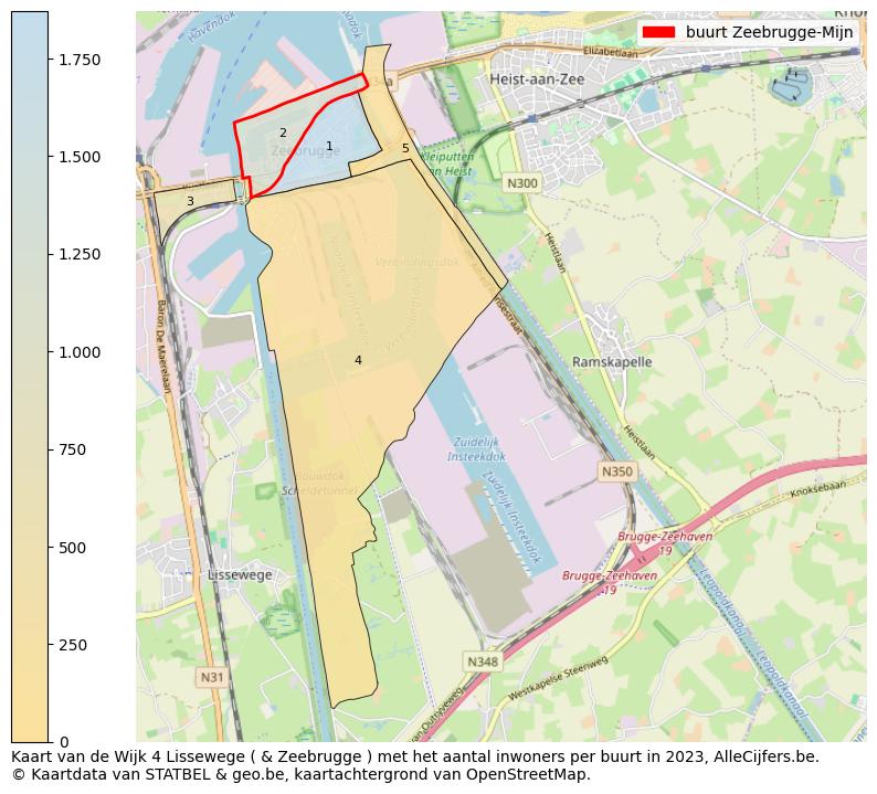 Aantal inwoners op de kaart van de buurt Zeebrugge-Mijn: Op deze pagina vind je veel informatie over inwoners (zoals de verdeling naar leeftijdsgroepen, gezinssamenstelling, geslacht, autochtoon of Belgisch met een immigratie achtergrond,...), woningen (aantallen, types, prijs ontwikkeling, gebruik, type eigendom,...) en méér (autobezit, energieverbruik,...)  op basis van open data van STATBEL en diverse andere bronnen!